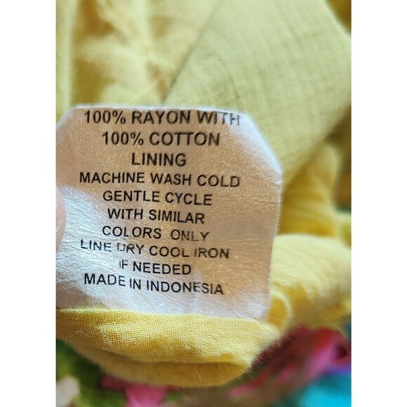 Jams World Vintage Tropical Tank Dress Size Medium - Picture 6 of 7